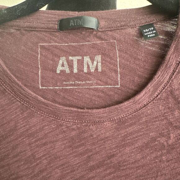 ATM Anthony Thomas Melillo Top XS/TP Long Sleeve Grunge Distressed - Picture 2 of 4